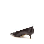 Brown Calf Leather Bos Taurus Mid Heel Pumps