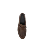 Brown Calf Leather Bos Taurus Slip-On Loafers
