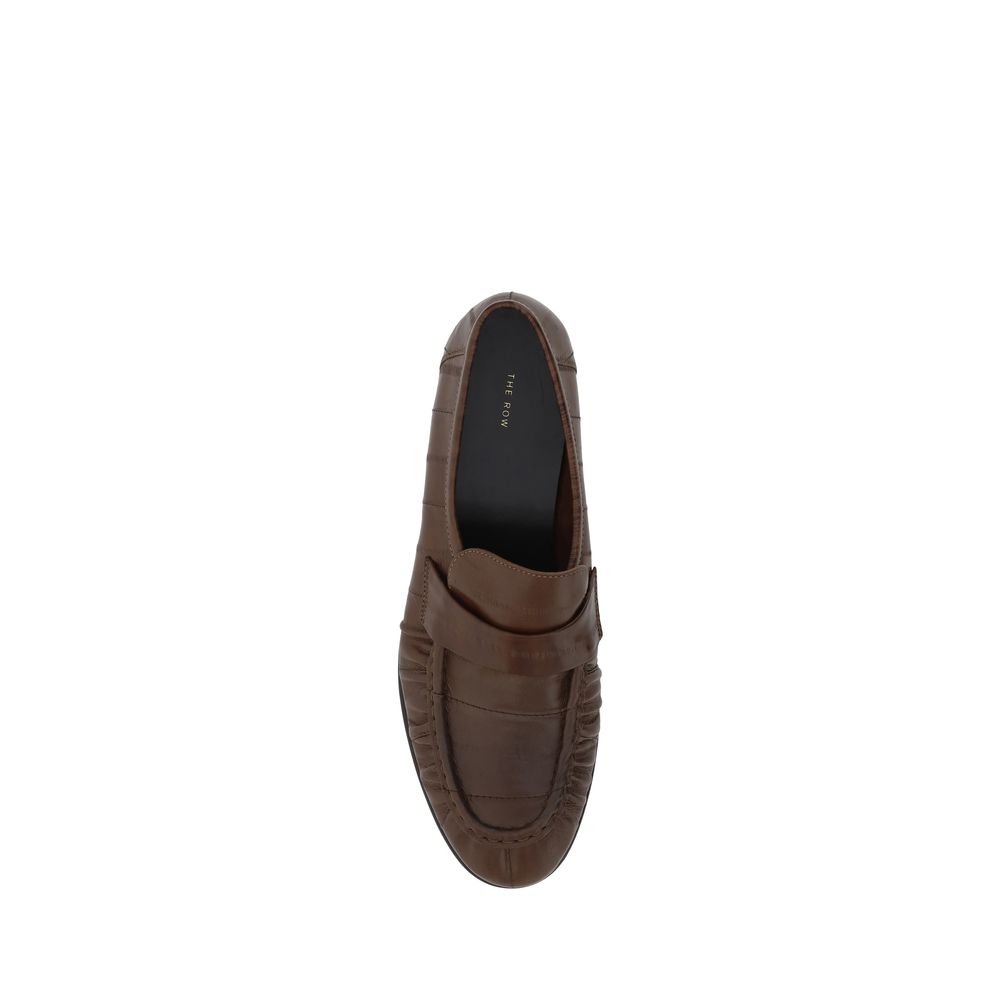 Brown Calf Leather Bos Taurus Slip-On Loafers