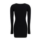 Black Viscose Casual Dress