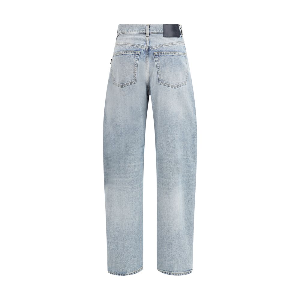 Blue Cotton Relaxed Fit Jeans