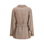 Brown Linen Coat