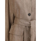 Brown Linen Coat