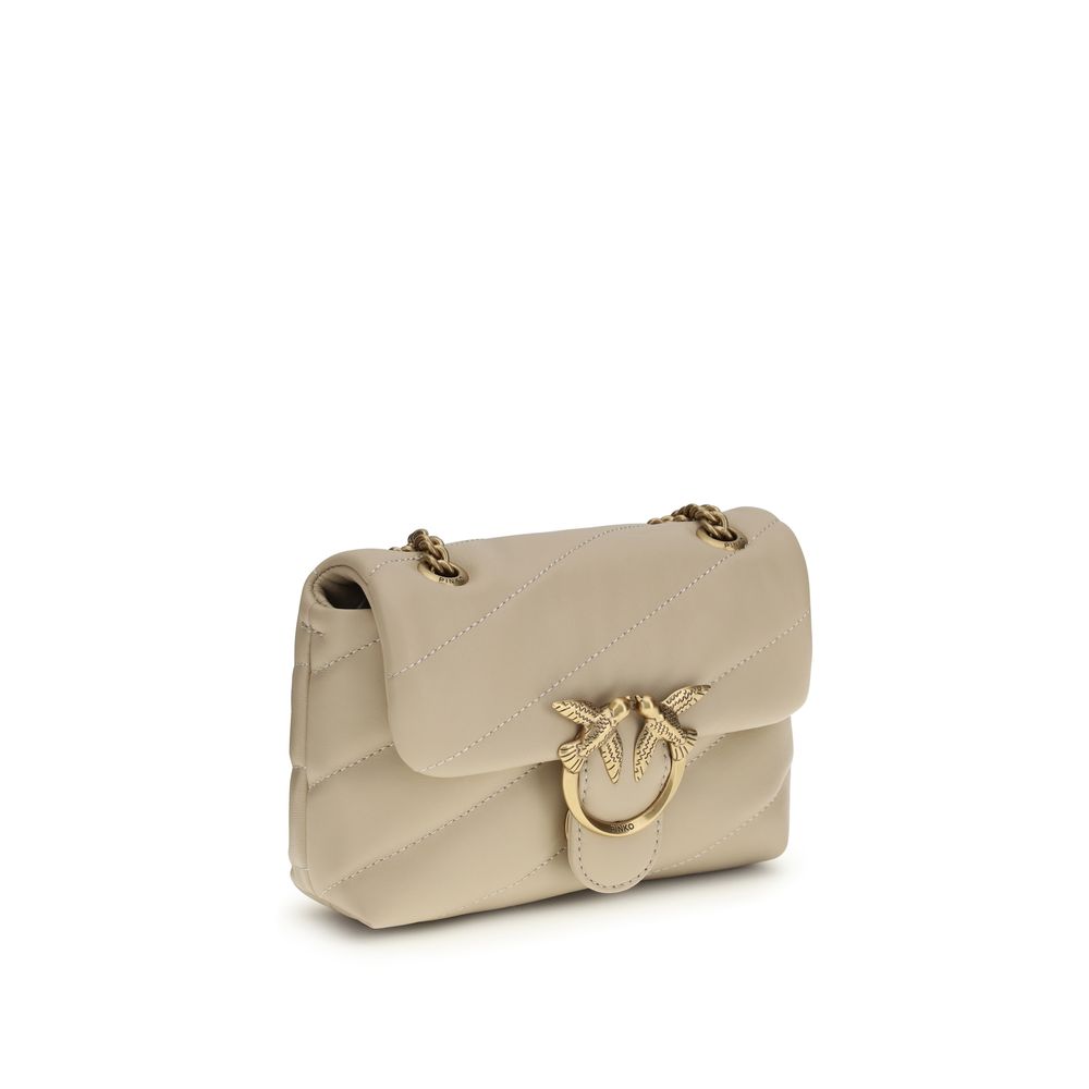 Beige Calf Leather Bos Taurus Shoulder Bag