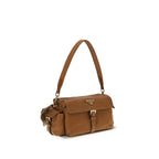 Beige Calf Leather Bos Taurus Shoulder Bag