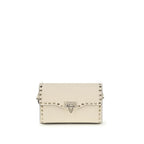 Beige Calf Leather Bos Taurus Shoulder Bag