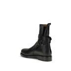 Black Calf Leather Bos Taurus Ankle Boots