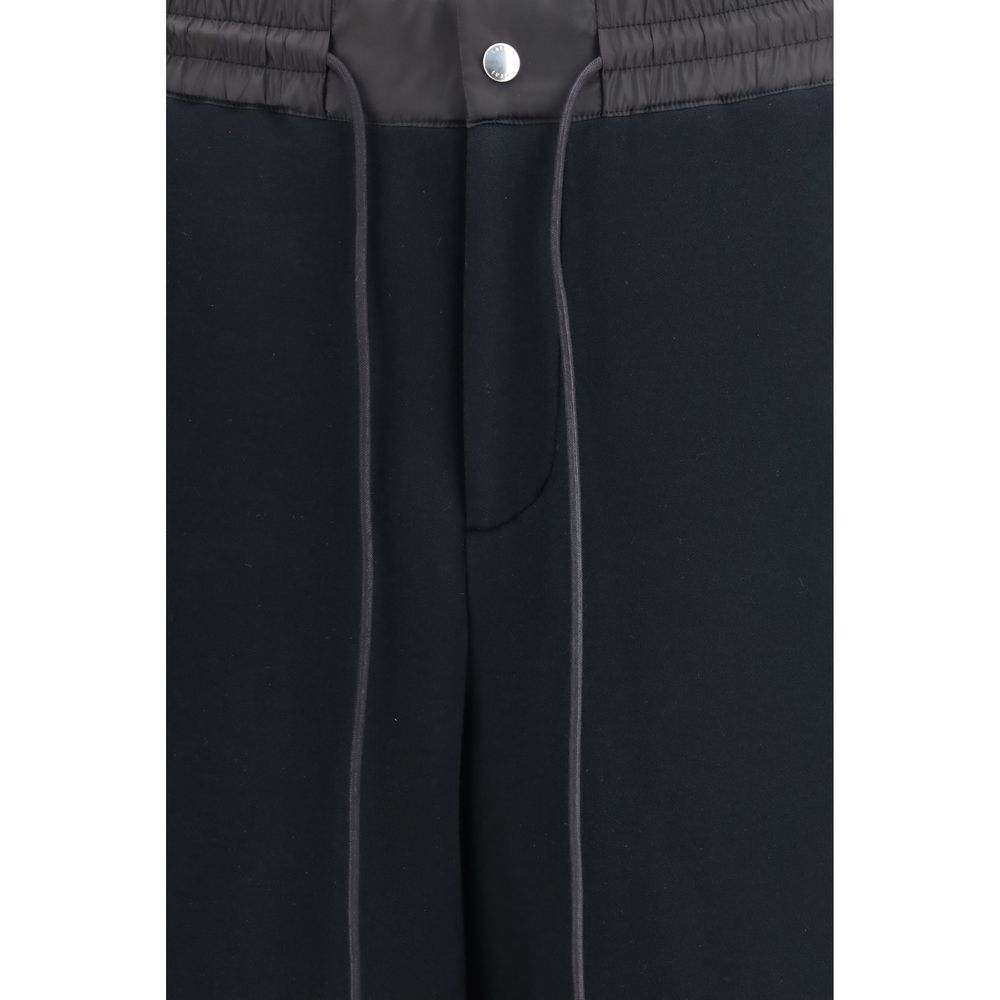 Black Cotton Athletic Pants
