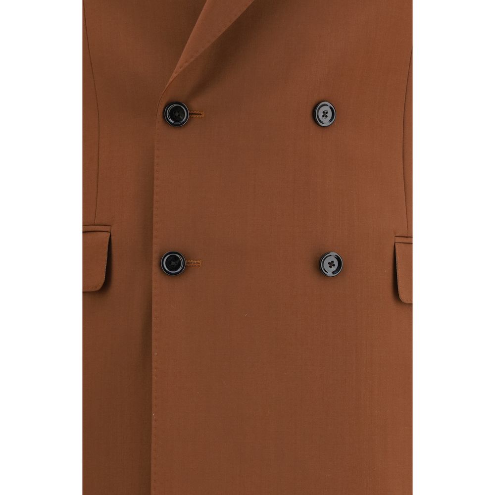 Brown Cotton Two-Piece Suit