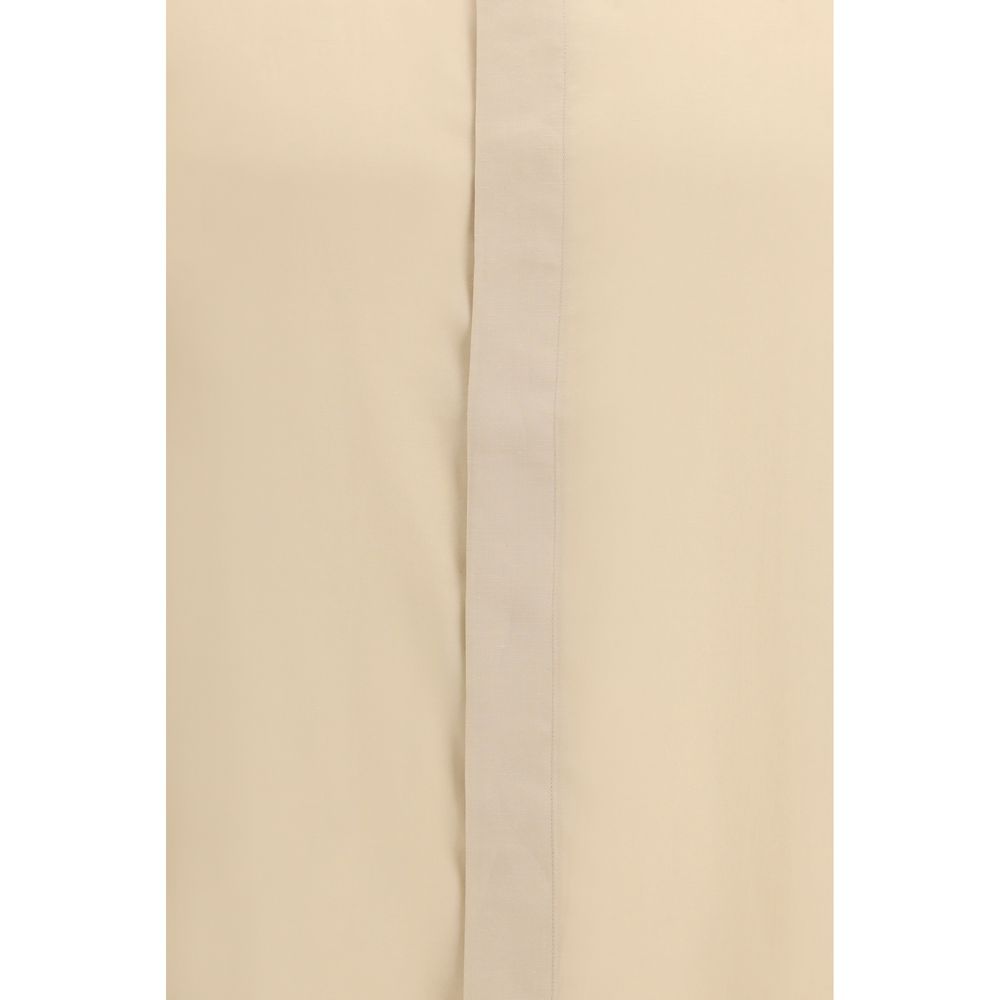 Beige Tencel Dress Shirt