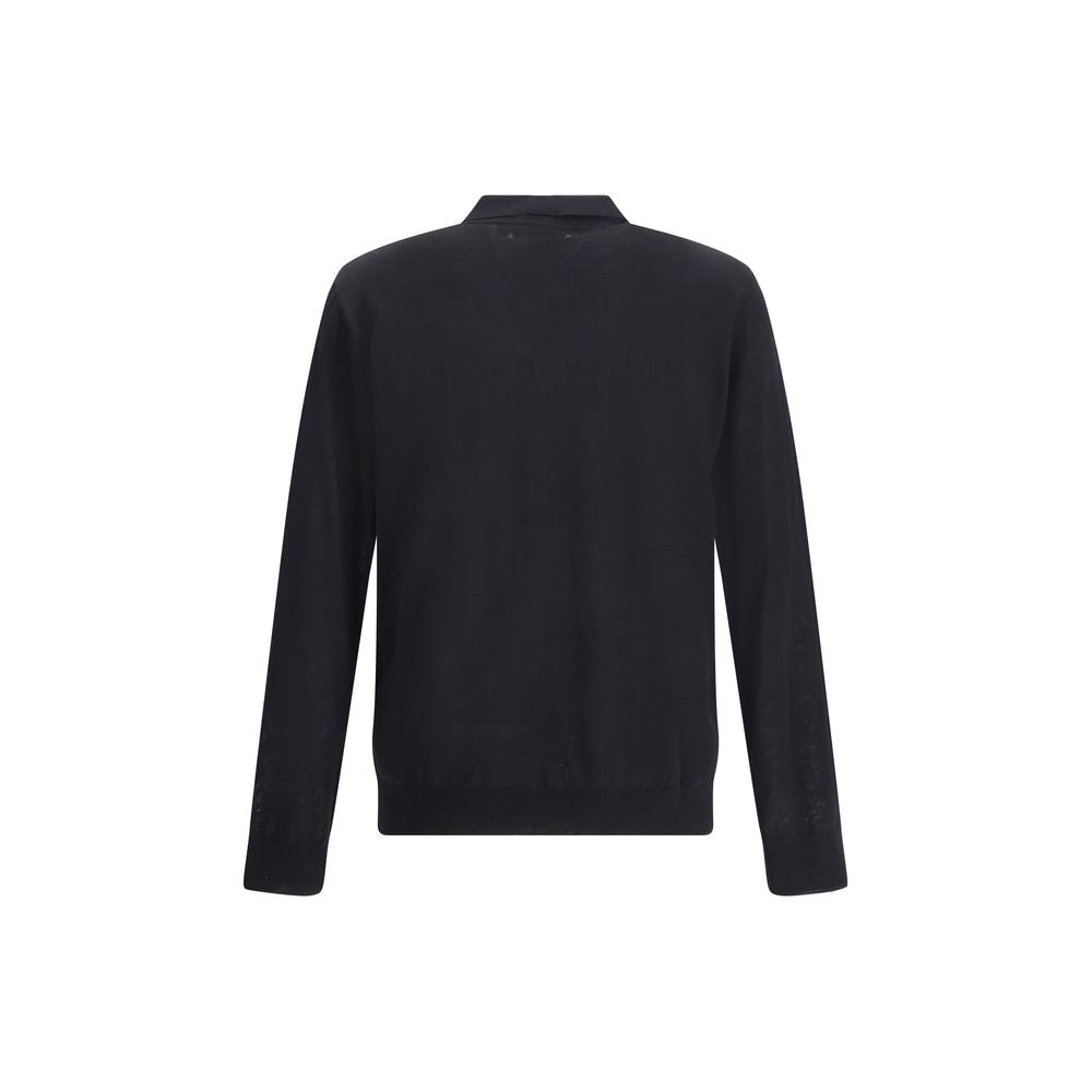 Black Fleece Wool Dress Shirt
