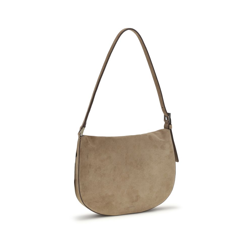 Beige Calf Leather Bos Taurus Shoulder Bag