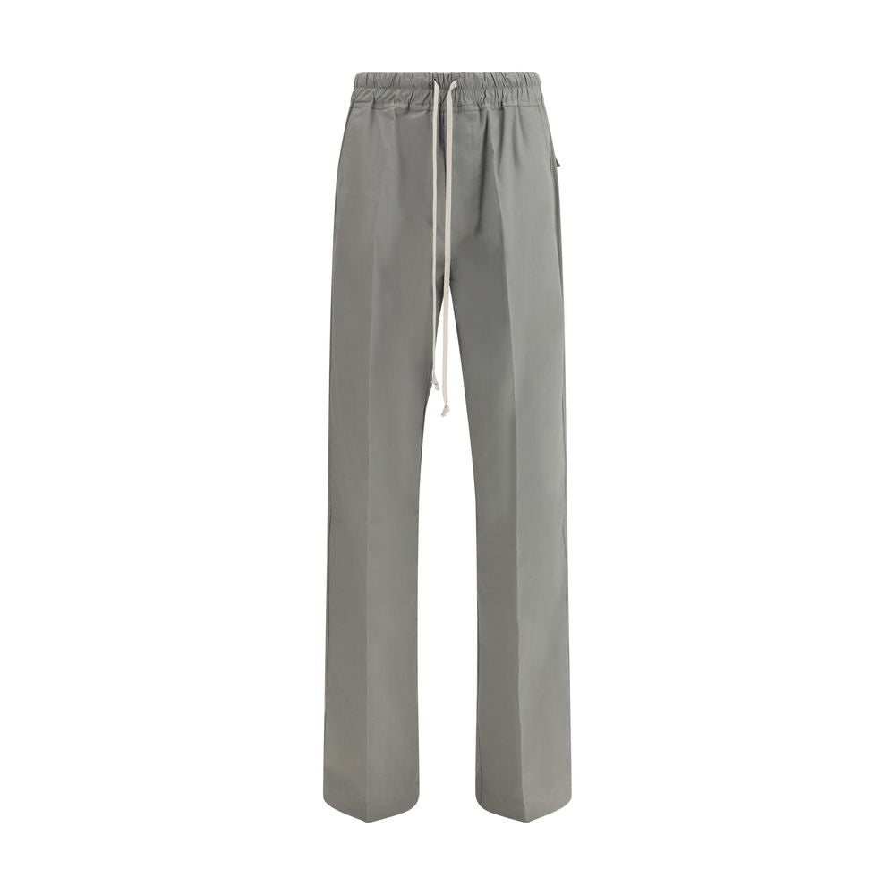 Gray Viscose Casual Pants