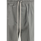 Gray Viscose Casual Pants
