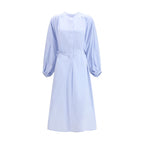 Blue Cotton Casual Dress