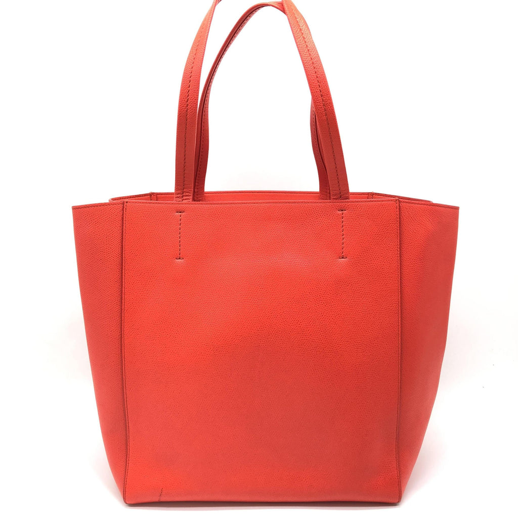 Cabas Phantom Red Pebbled Leather Tote Bag