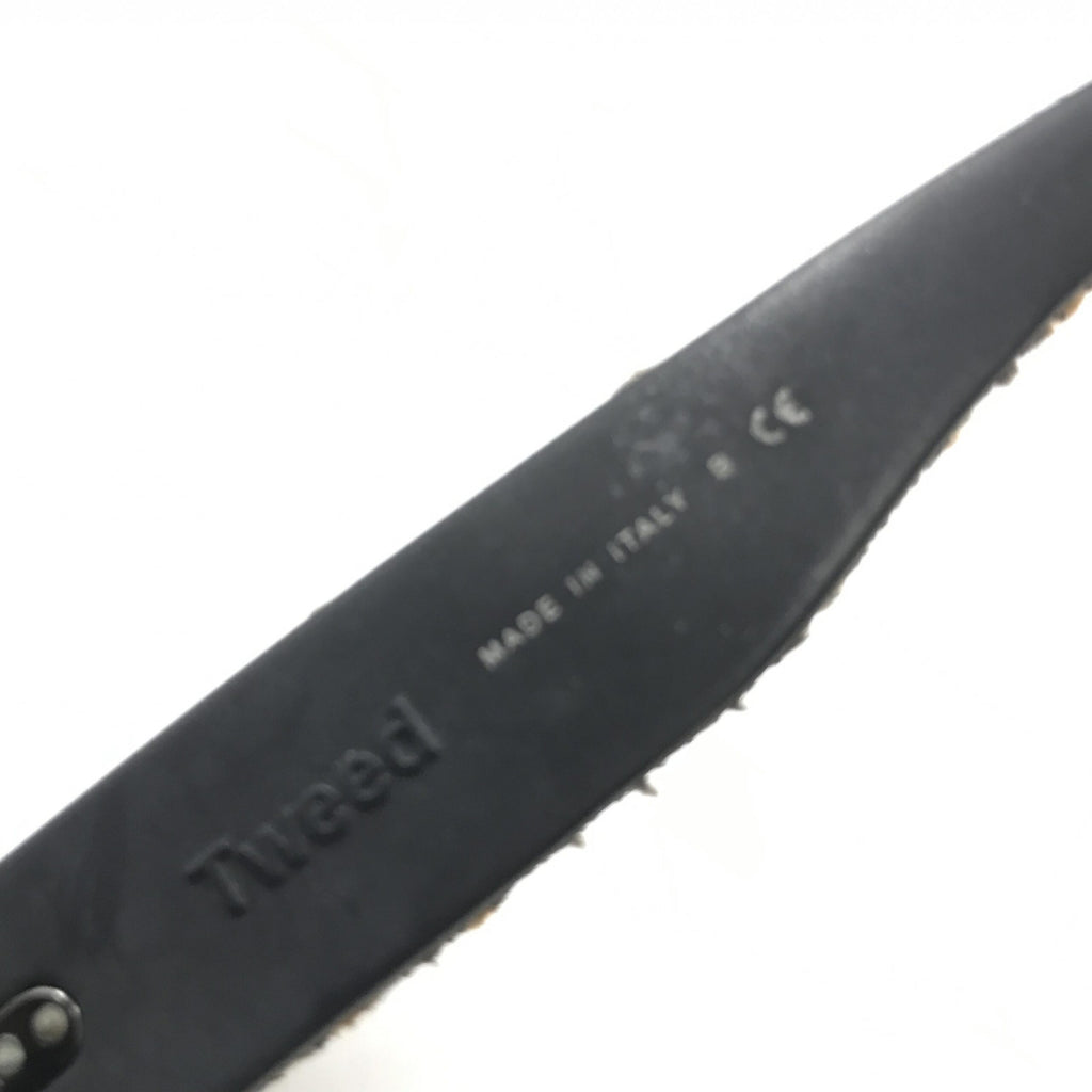 Brown Frame With Tweed Accents Sunglasses