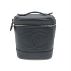 Caviar Leather Vanity Handbag In Black