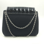 Chocolate Bar Patent Leather Shoulder Bag