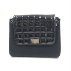 Chocolate Bar Patent Leather Shoulder Bag