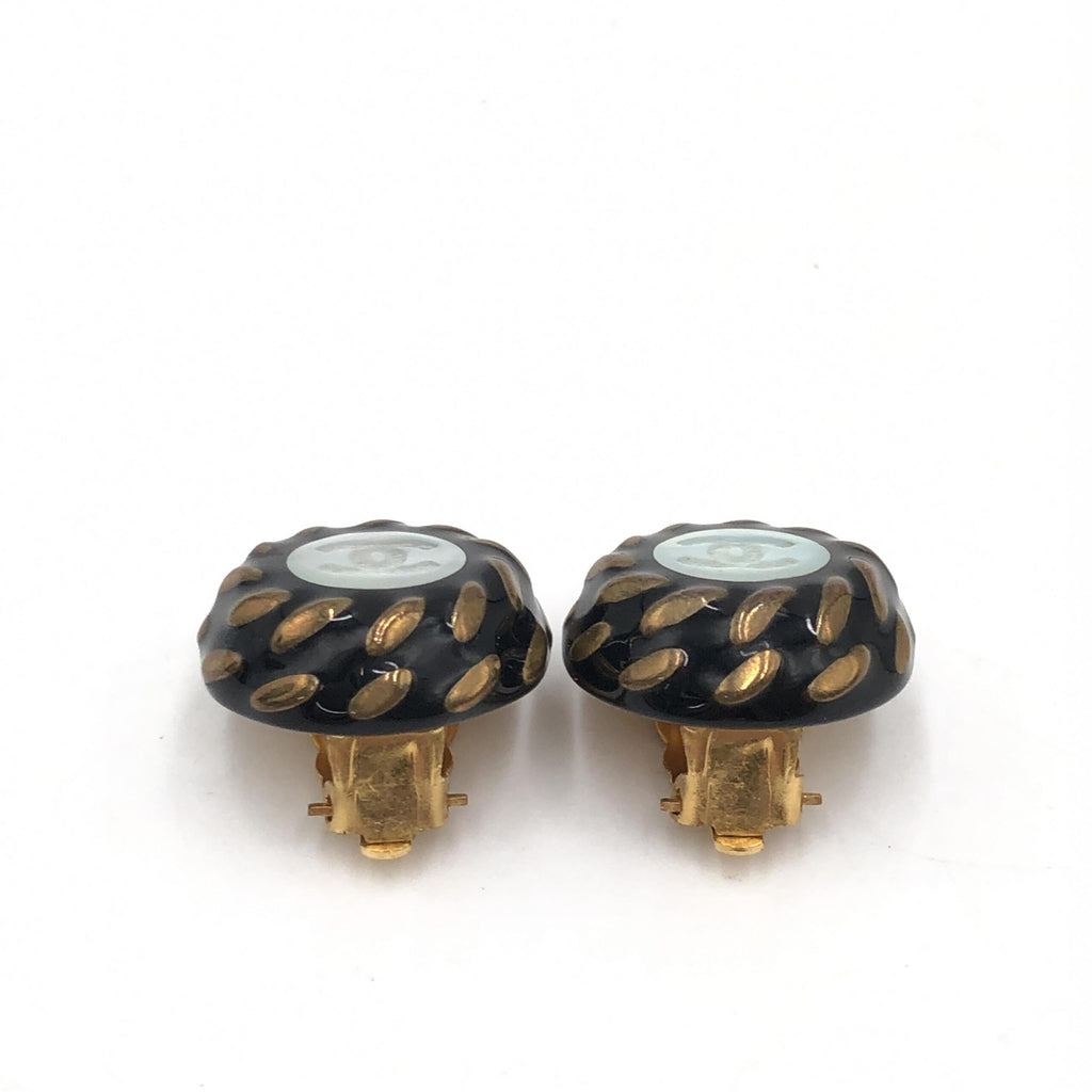 CC Button Clip-On Earrings