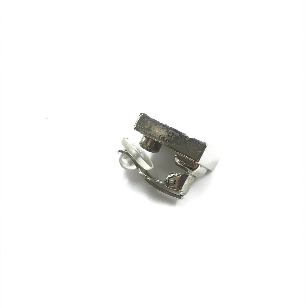 Coco Mark Earrings Black/White/Silver