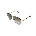 Gold And Black Polarized Aviator Sunglasses