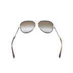 Gold And Black Polarized Aviator Sunglasses