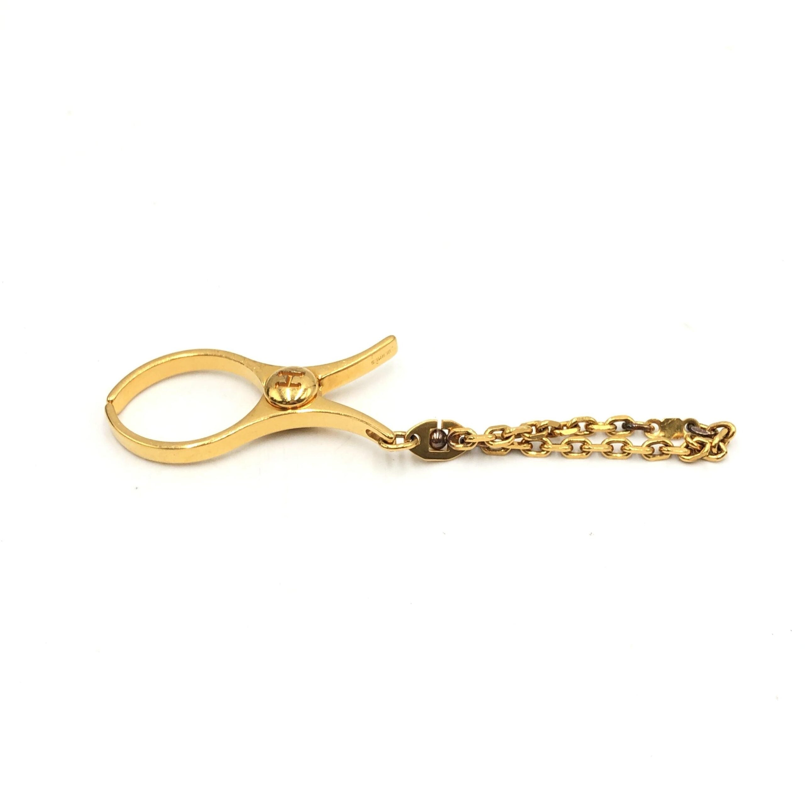 Gold Metal Glove Holder Keychain