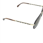 Gold And Black Polarized Aviator Sunglasses