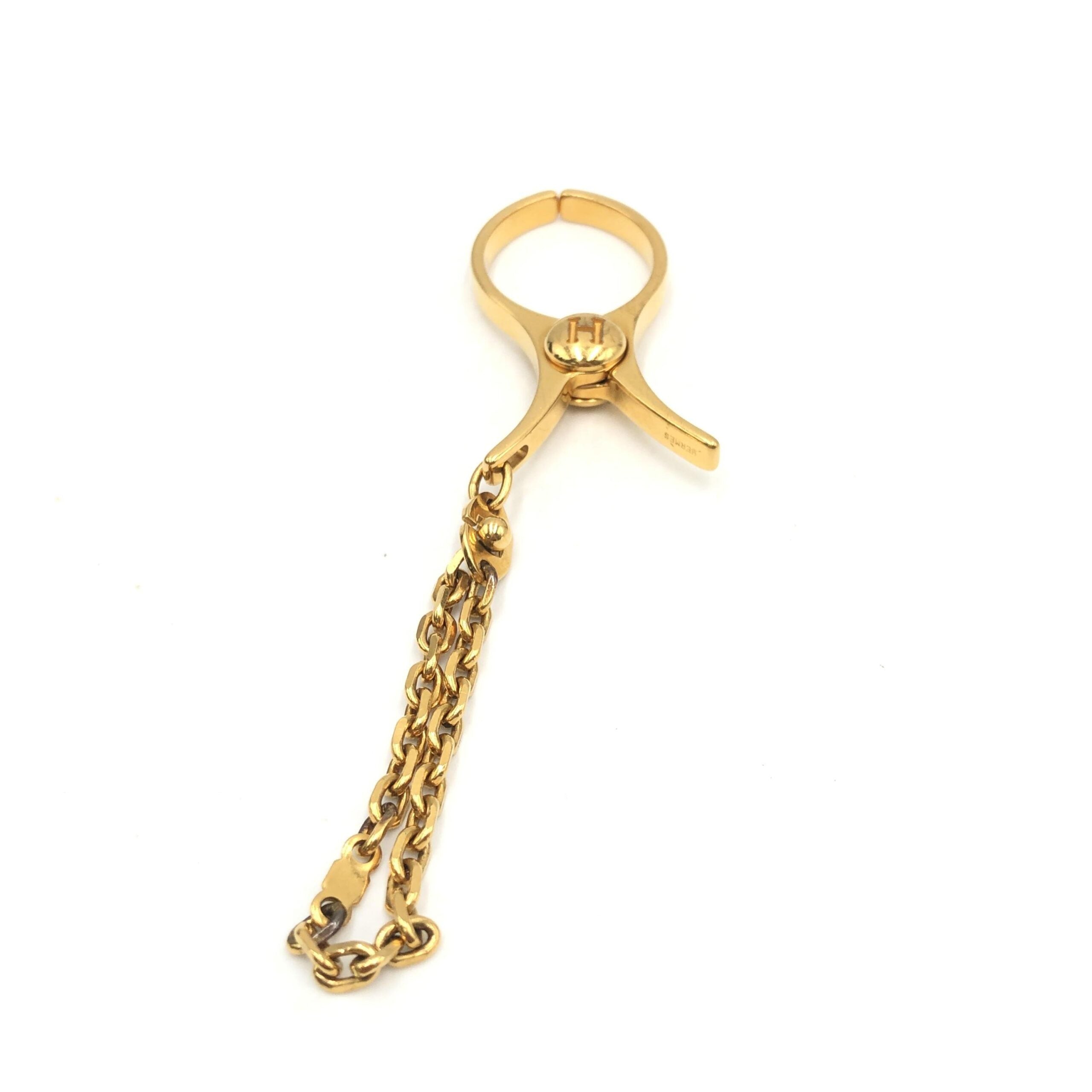 Gold Metal Glove Holder Keychain