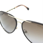 Gold And Black Polarized Aviator Sunglasses