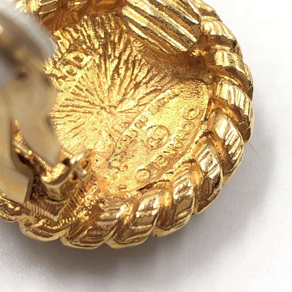 Gold Plated CC Clip On Earrings