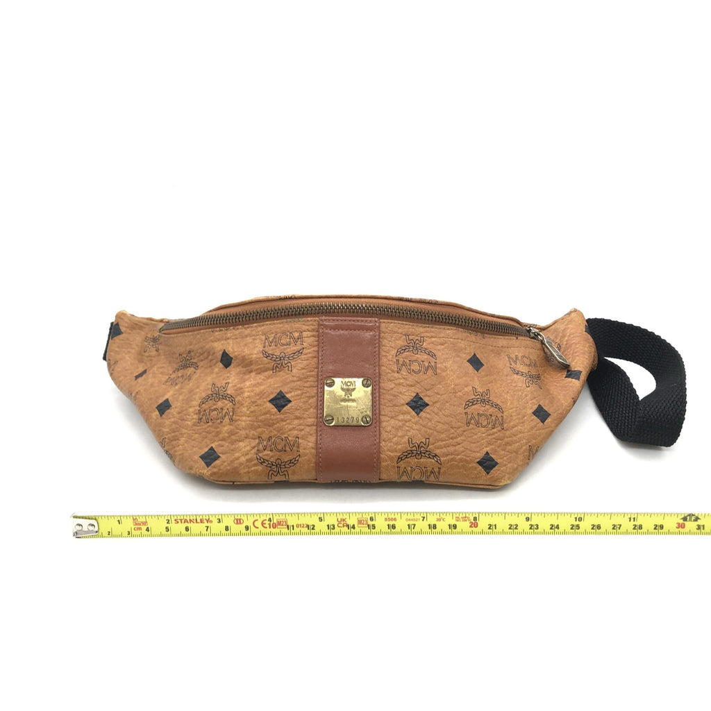 Leather Waist Bag With Logo Pattern