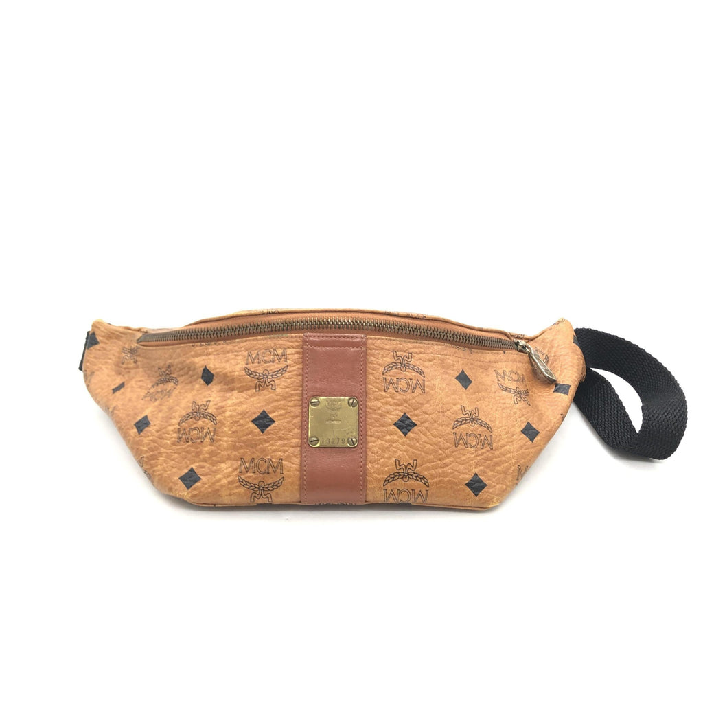 Leather Waist Bag With Logo Pattern
