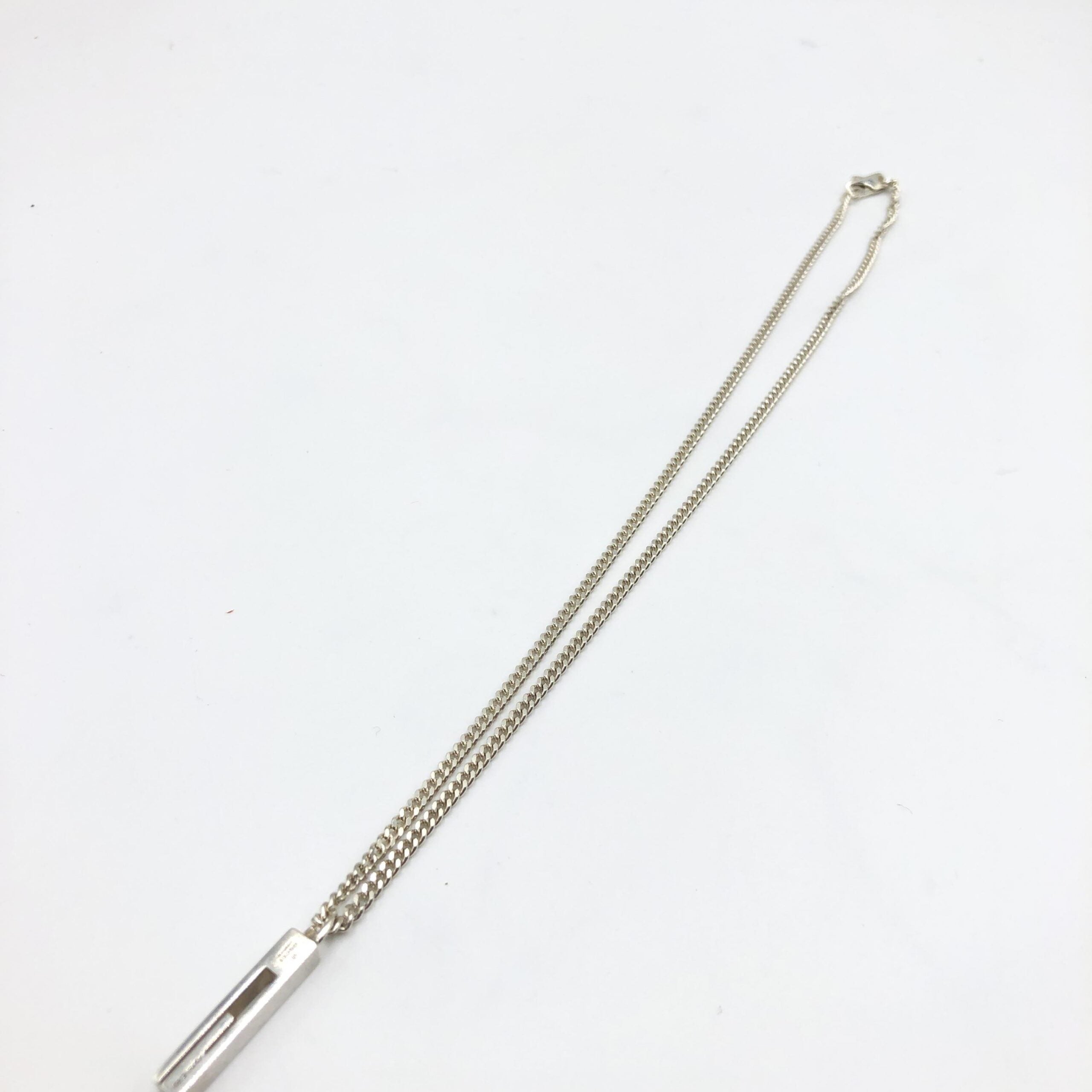 Sterling Silver G Bar Pendant Necklace