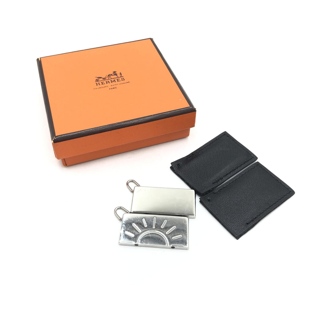 Silver Tone Half Sun Pendant Set