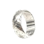 Silver-Tone Monogram Band Ring