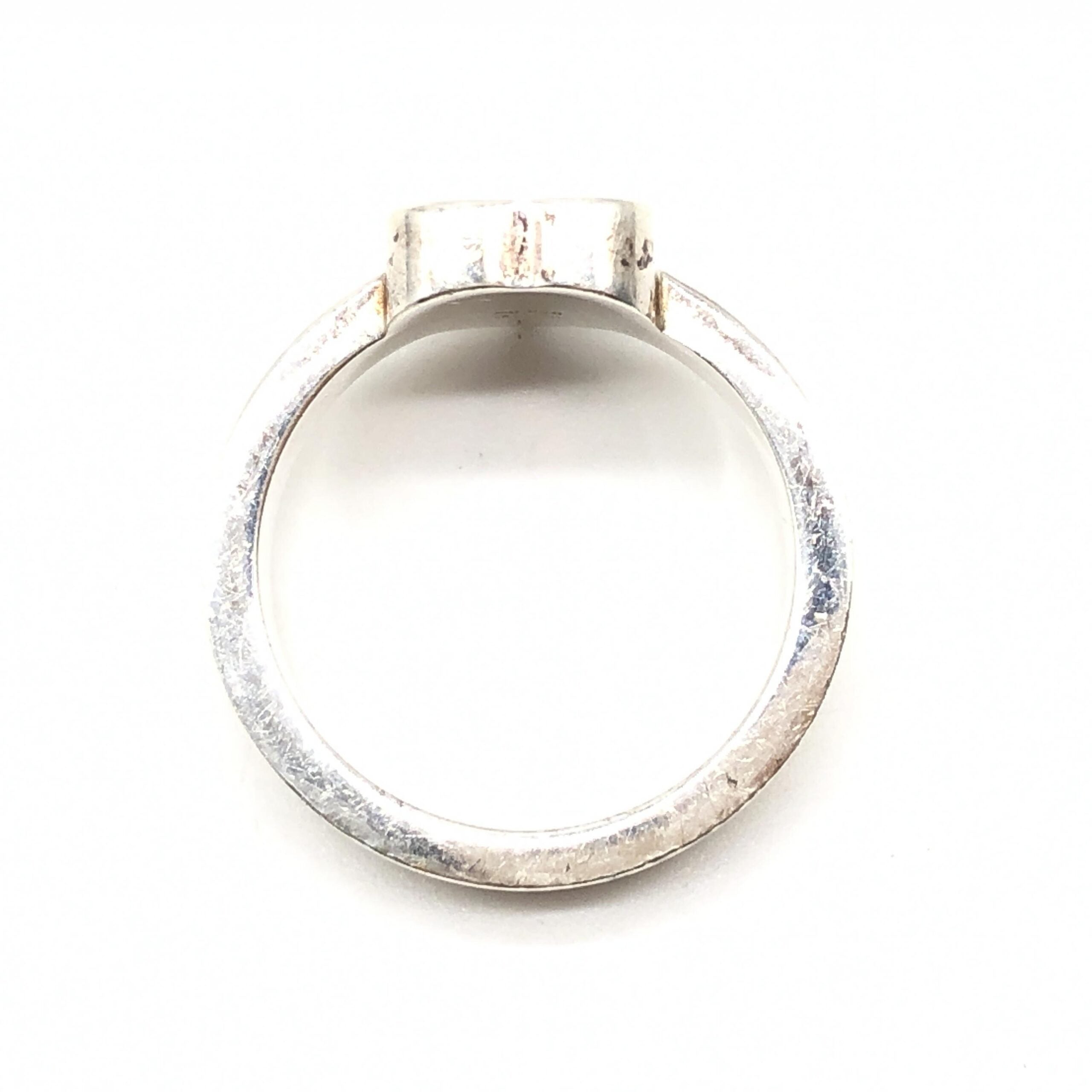 Sterling Silver Heart Trademark Ring, US Size 5.5