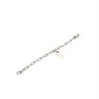 Sterling Silver Logo Plate Chain Bracelet