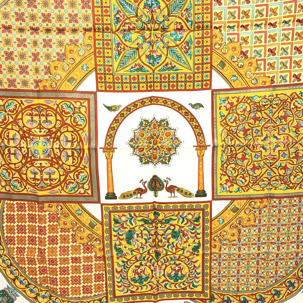 HERMÈS Carre 45 100% Silk Scarf "CIELS BYZANTINS"