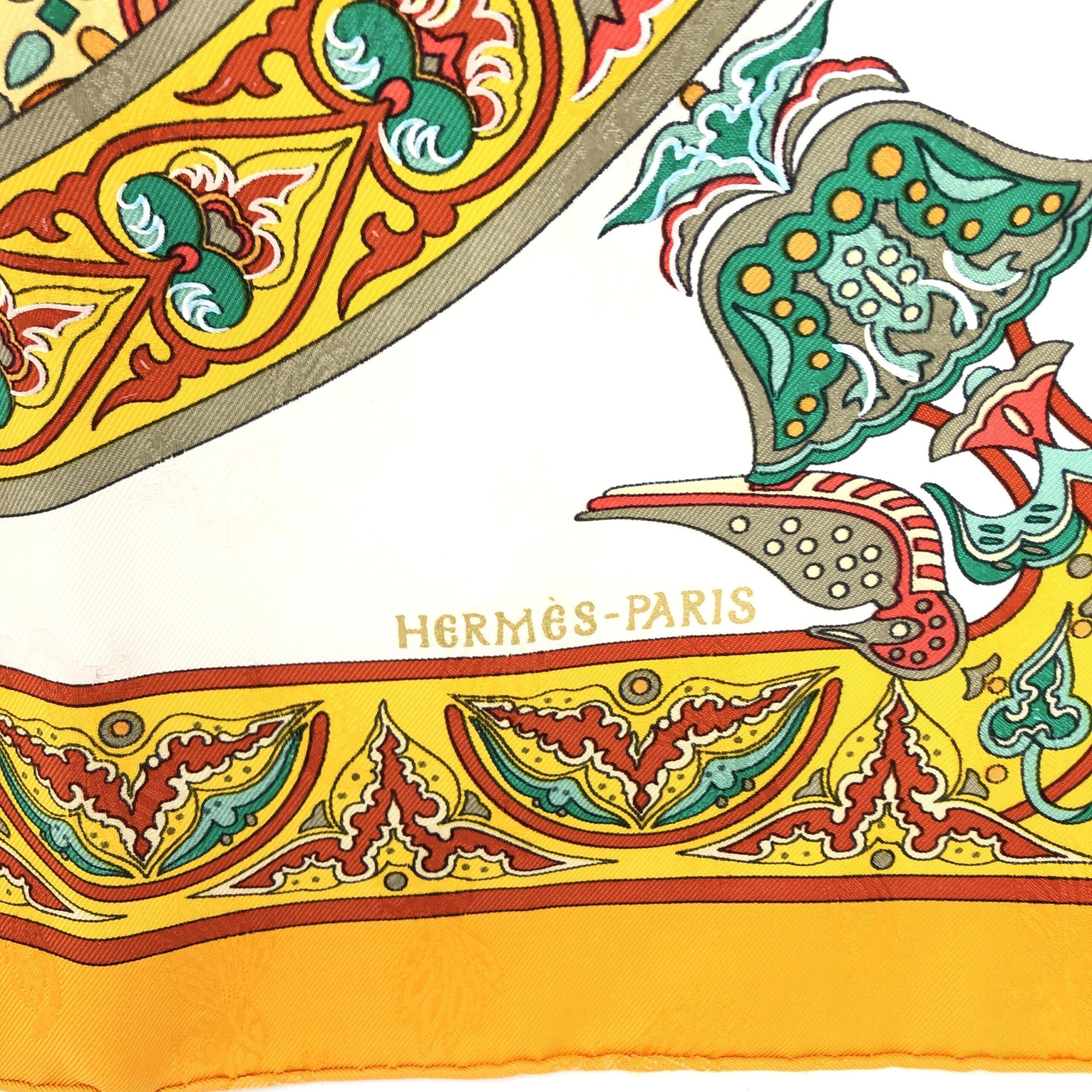 HERMÈS Carre 45 100% Silk Scarf "CIELS BYZANTINS"