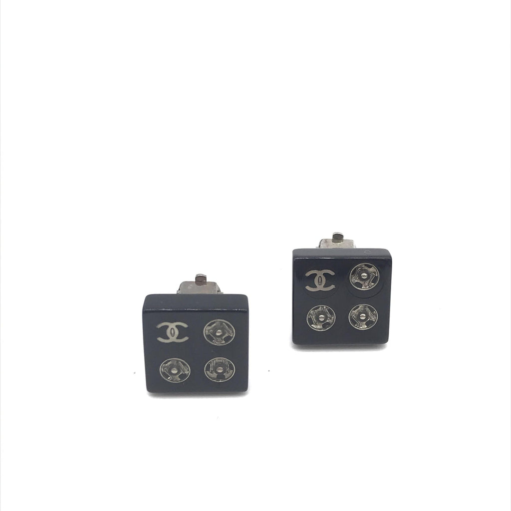 Coco Mark Square Clip-On Earrings