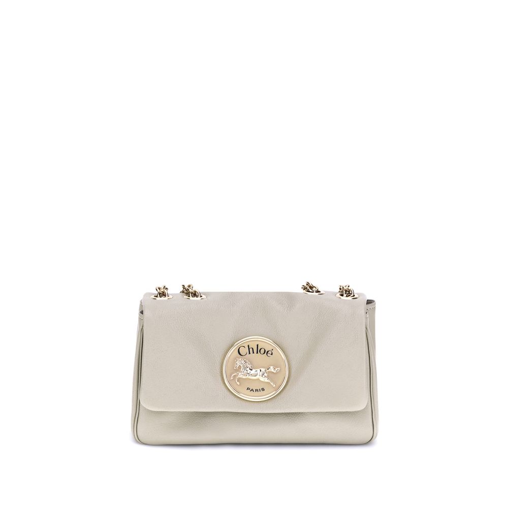 Beige Calf Leather Bos Taurus Shoulder Bag