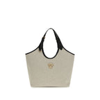 Beige Cotton Shoulder Bag