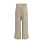 Beige Cotton Jeans Denim