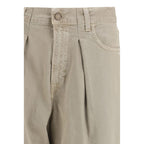 Beige Cotton Jeans Denim