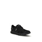 Black Polyurethane Athletic Sneakers