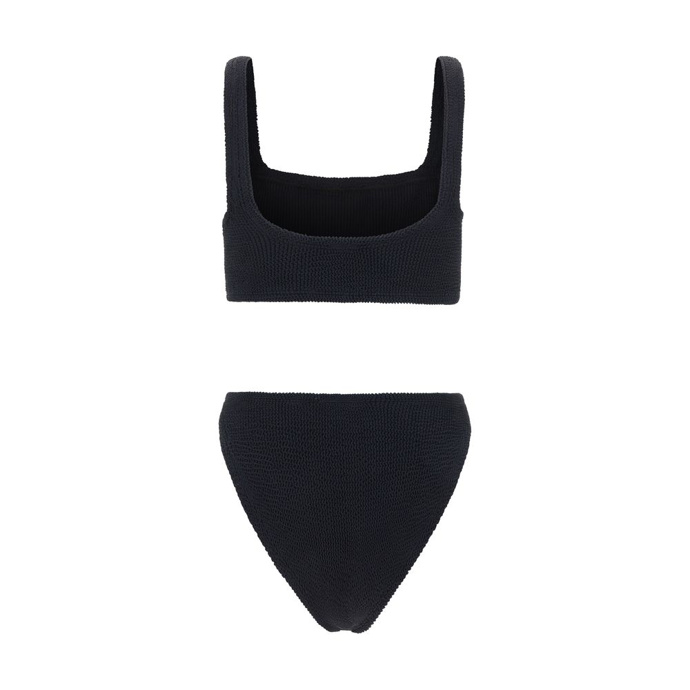 Black Polyamide One-Piece Swimsuit