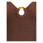Brown Polyamide One-Piece Swimsuit